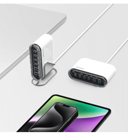 Momax 1-Charge Flow+ 120W 6-Port Desktop Charger (UK) thumbnail 3